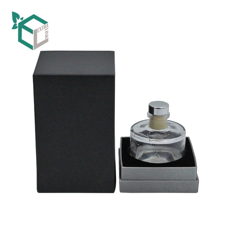 Luxury Black UV Logo 10ml Perfume Box With EVA Insert