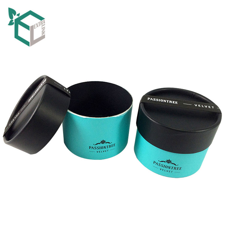 Black Paper Cylinder Packaging Box Custom Printed Tube Cosmetic Boxes