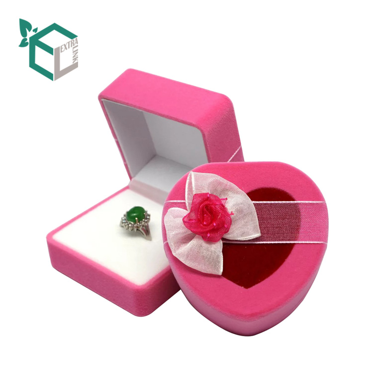 Square Shape With Pvc Window Wedding Ring Box
