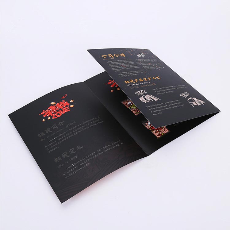 Custom Design Matte Lamination Menu Brochure Printing