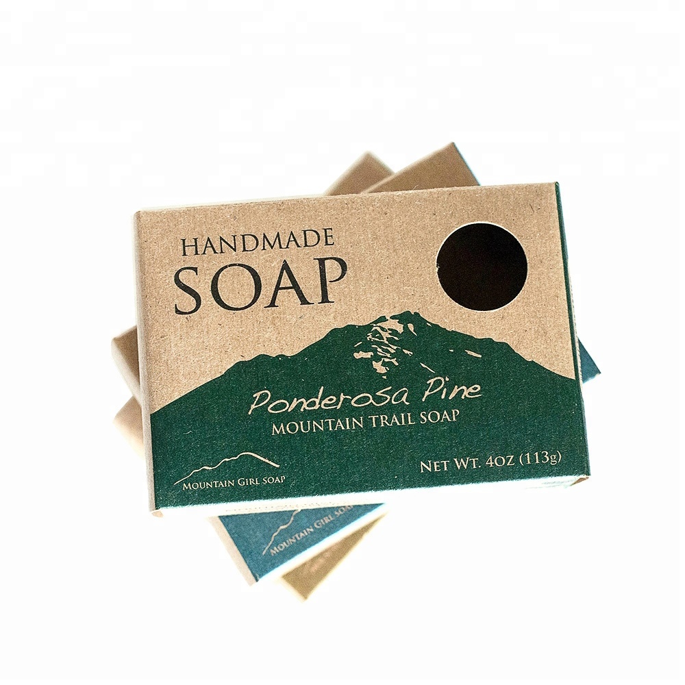 Wholesale Eco-friendly Logo Printed Custom Soap Kraft Paper Boxes