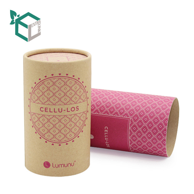 Pink Printing Kraft Paper Material Recycle Perfume Paper Tube Packaging