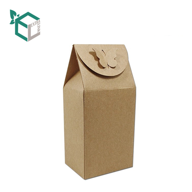 China Factory Kraft Paper Folding Bag Food Nuts Paper Bag