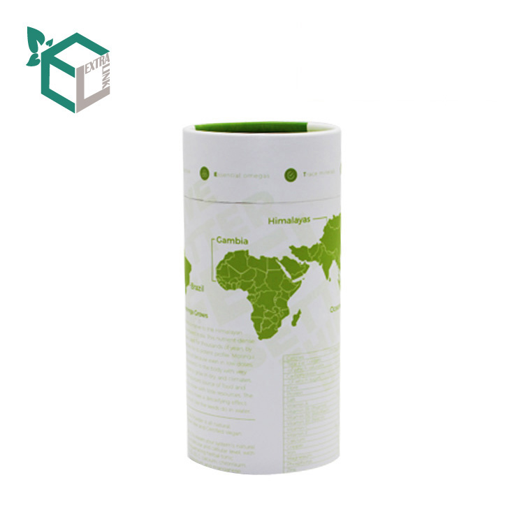 Luxury Kraft Paper Printing Gree Ncosmetic Container Round Box