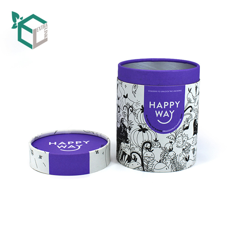 Unique Design Brand Custom Purple Printing Paper Tube For Cosmetic