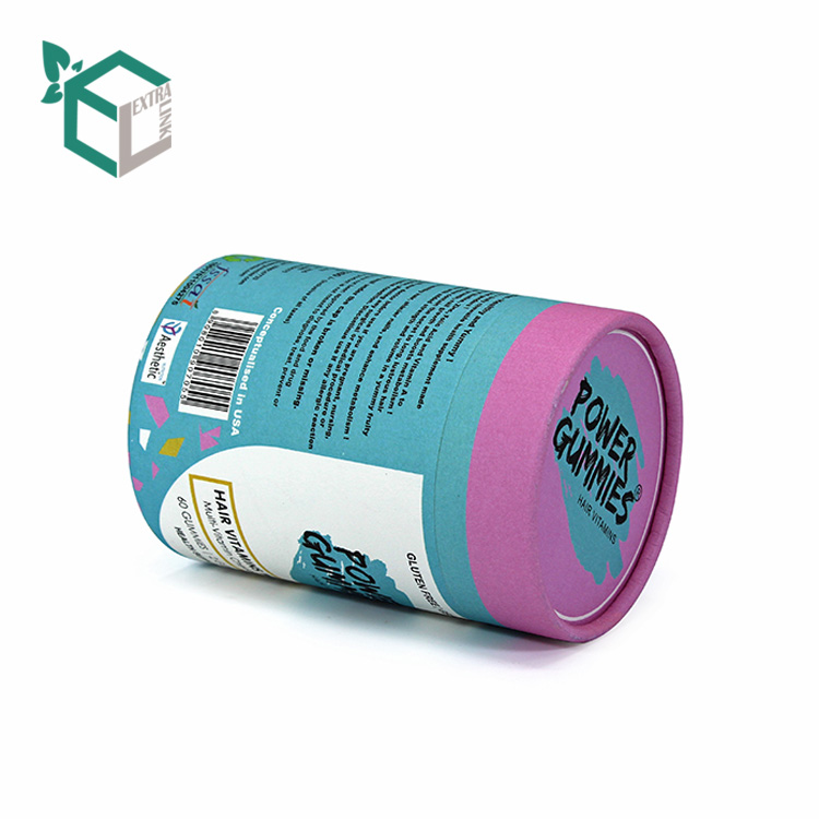 Unique Design Hair Vitamin Pill Container Paper Tube