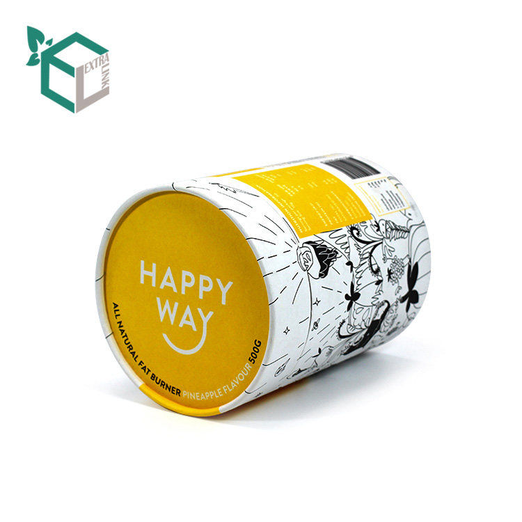 Yellow Color Printing Cosmetic Packaging Round Box