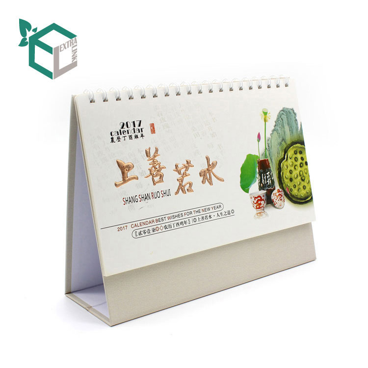 Personalized Desk Calendar Stand Custom Printed Cardboard