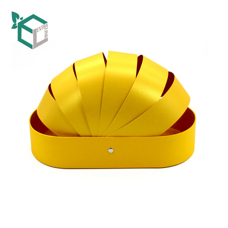 China Supply Round Corner Rectangular Yellow Flower Box With Luxury Material