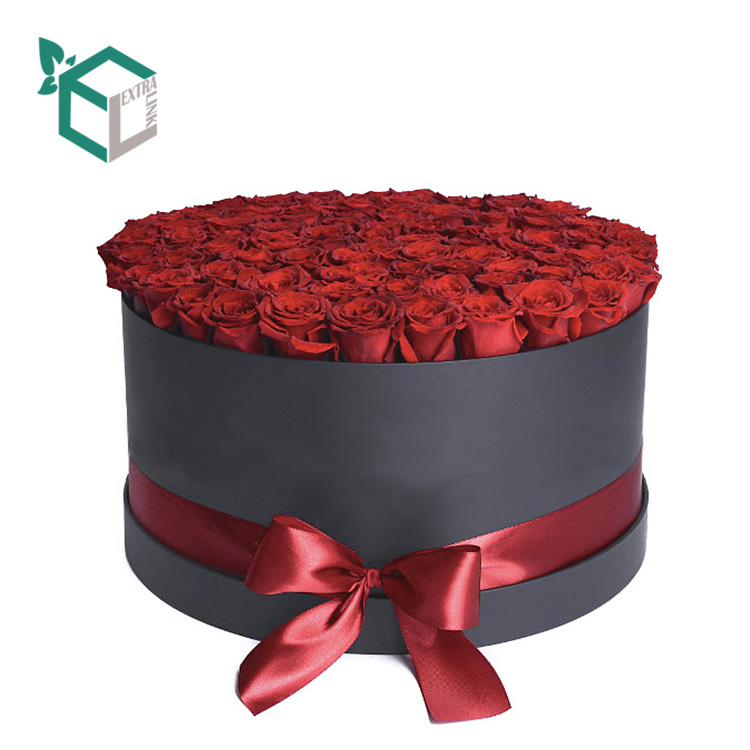 Chinese Factory Wholesale Cylinder Flower Box With Ribbon
