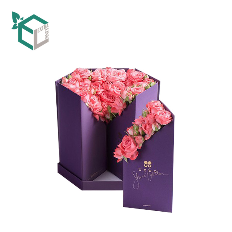 Eco-Friendly Cmyk Printing Irregular Gift Box Flower Packaging