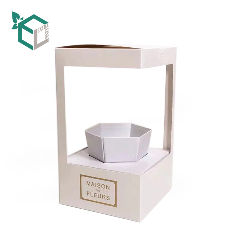 No MOQ Luxury Folding Paper Flower Box Packaging with Window