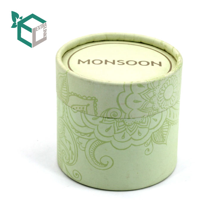 Best Quality Green Printing Matt Film Candle Paper Tube Packaging