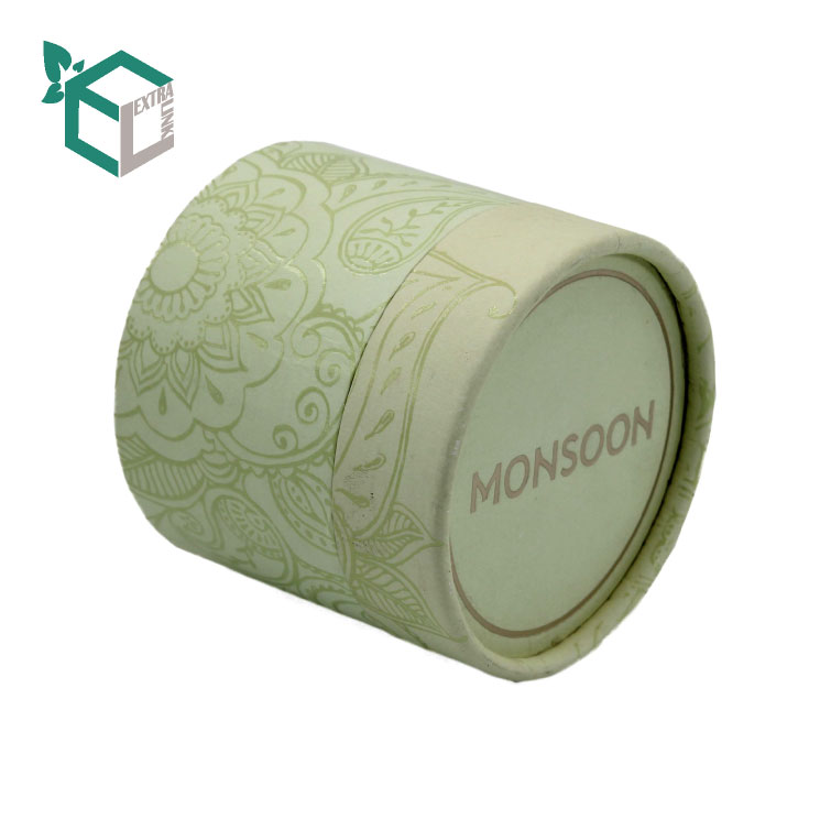 Best Quality Green Printing Matt Film Candle Paper Tube Packaging