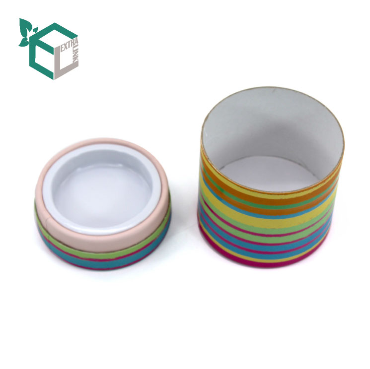 Colorful Soft Touch Film Printing Paper Tube With Plastic Lid