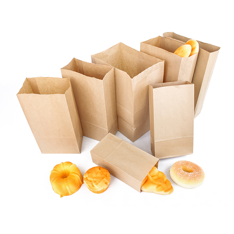 Cheap Food-Grade Kraft Paper Bag Bread Take Away Bag