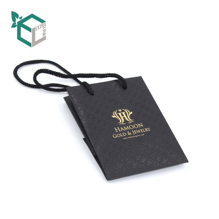 Fashion Jewelry Packaging Bag With Custom UV Finished Shopping Gift Bag
