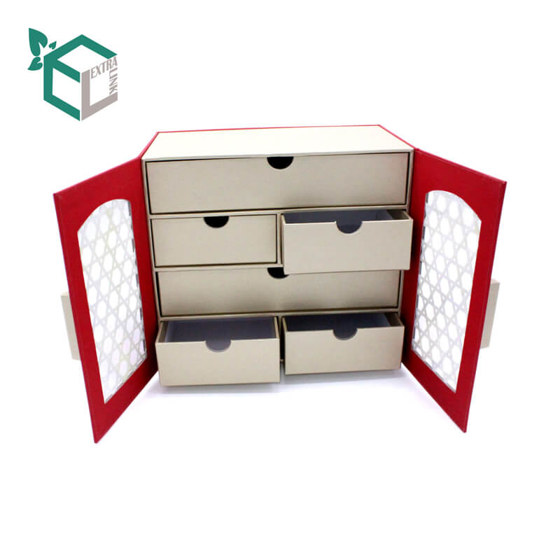Luxury Custom Cardboard Paper Red Drawer Gift Packaging Box