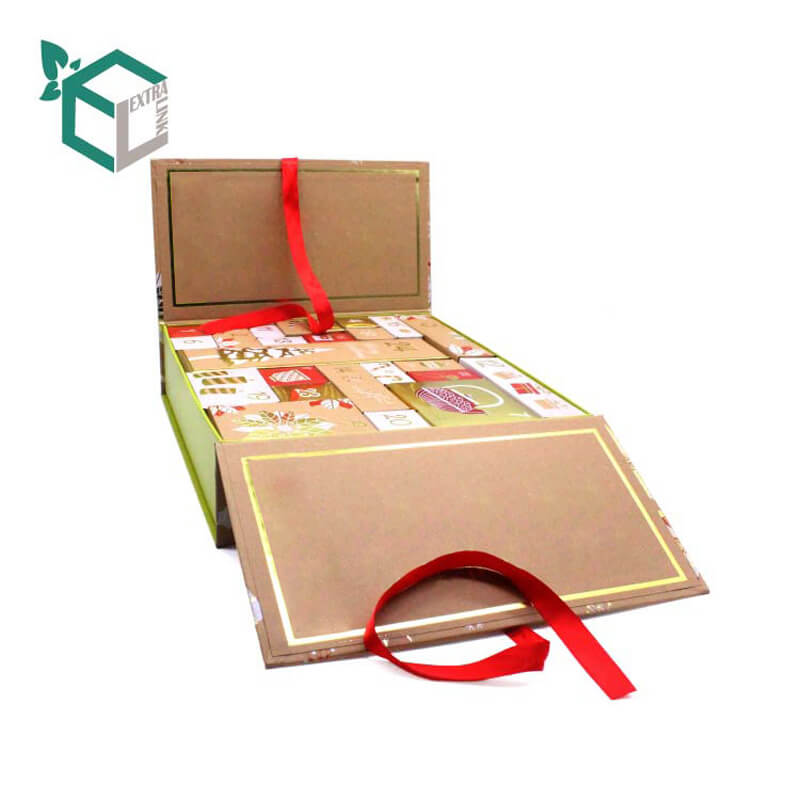Custom Printed Cardboard Paper Gift Box Advent Calendar Packaging Box Christmas