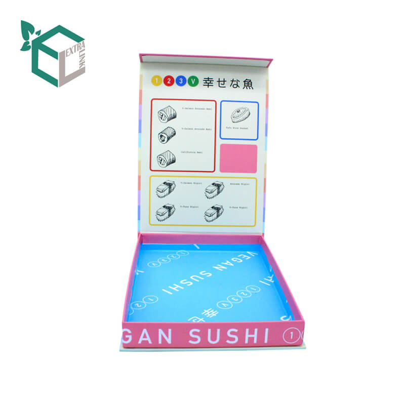 Factory Logo Magnetic Foldable Food Grade Paper Sushi Takeaway Box