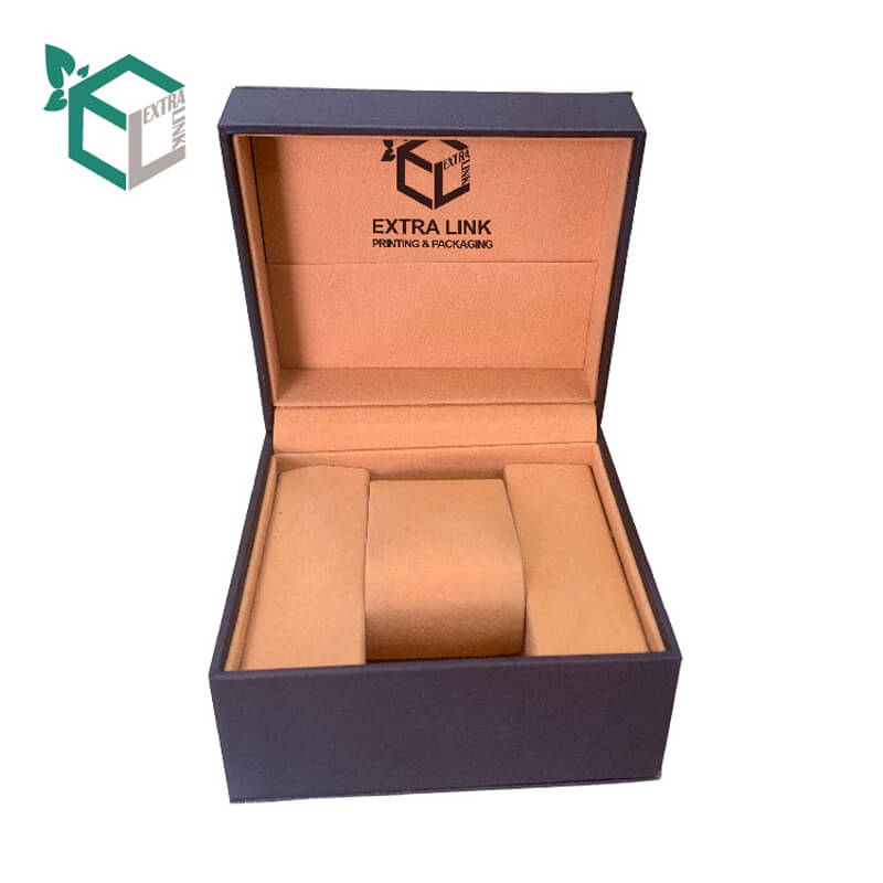 New Product Custom Foil Stamping Packaging Gift Wrap Boxes Pu Leather Watch Box