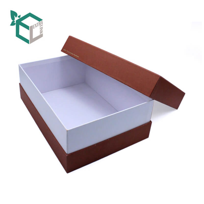 Factory Custom Logo Brown Apparel Gift Box Clothing Packaging Boxes With Lid