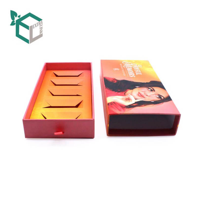 Custom Printed Gift Set Cardboard Drawer Gift Packaging Box For Cosmetic