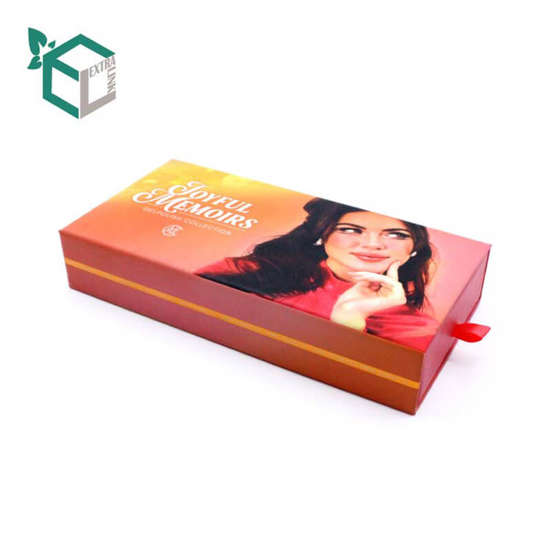 Custom Printed Gift Set Cardboard Drawer Gift Packaging Box For Cosmetic