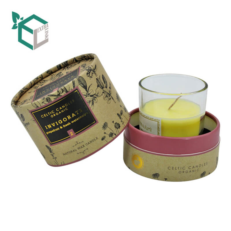 Excellent Custom Decorative Cardboard Paper Round Tube Candle Gift Box