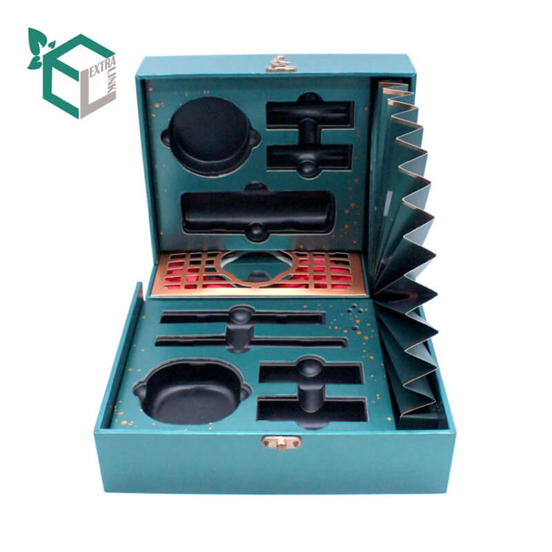 Factory Custom Green Color Multi-function Beautiful Cosmetic Paper Packaging Gift Box