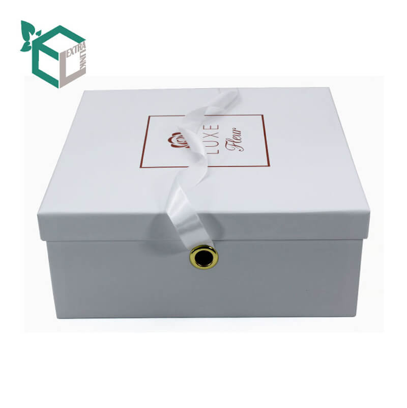 Custom Printed Hot Foil Logo Luxury Gift Boxes Packaging With Paper Lid