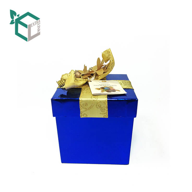 Christmas Present Packaging Box Custom Storage Wedding Birthday Favor Gift Ribbon Boxes With Lids