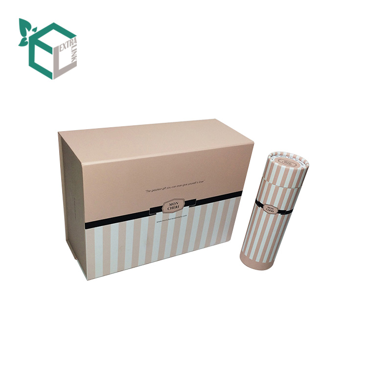 Hot Sale Custom Printing Pink Black Magnetic Closure Cosmetic Gift Set Packaging Boxes