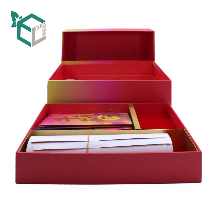 Festival Surprise Custom Luxury Paper Gift Box Packaging With Paper Bag
