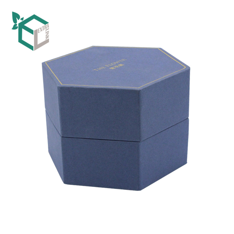 Hexagon Flowers Gift Boxes Custom Luxury Wedding Single Rose Storage Cardboard Packaging Flower In Box