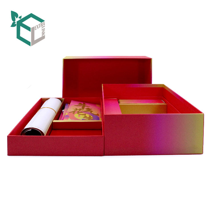 Festival Surprise Custom Luxury Paper Gift Box Packaging With Paper Bag