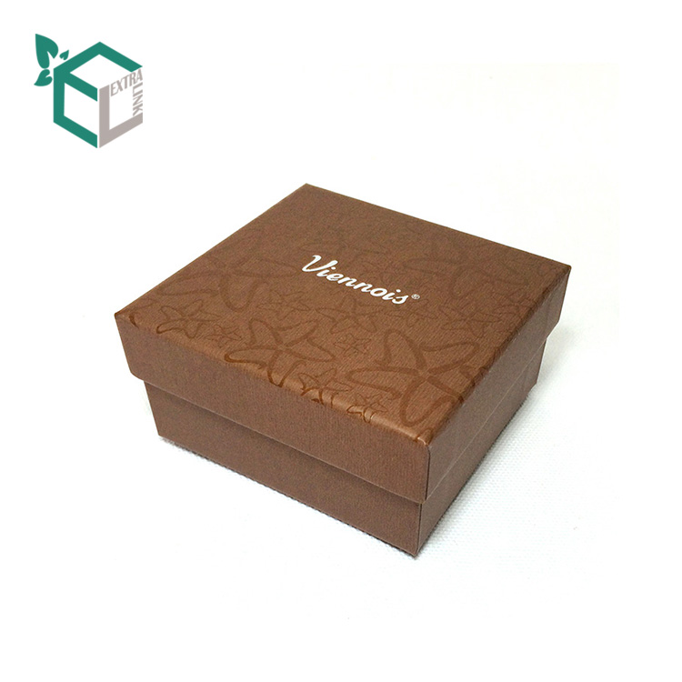 Wholesale Handmade Brown Square Cardboard Custom Paper Gift Packaging Jewelry Boxes With Logo