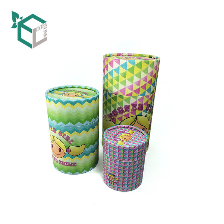 Custom Color Paper Tube Packaging Elegant Gift Round Paper Box With Lid