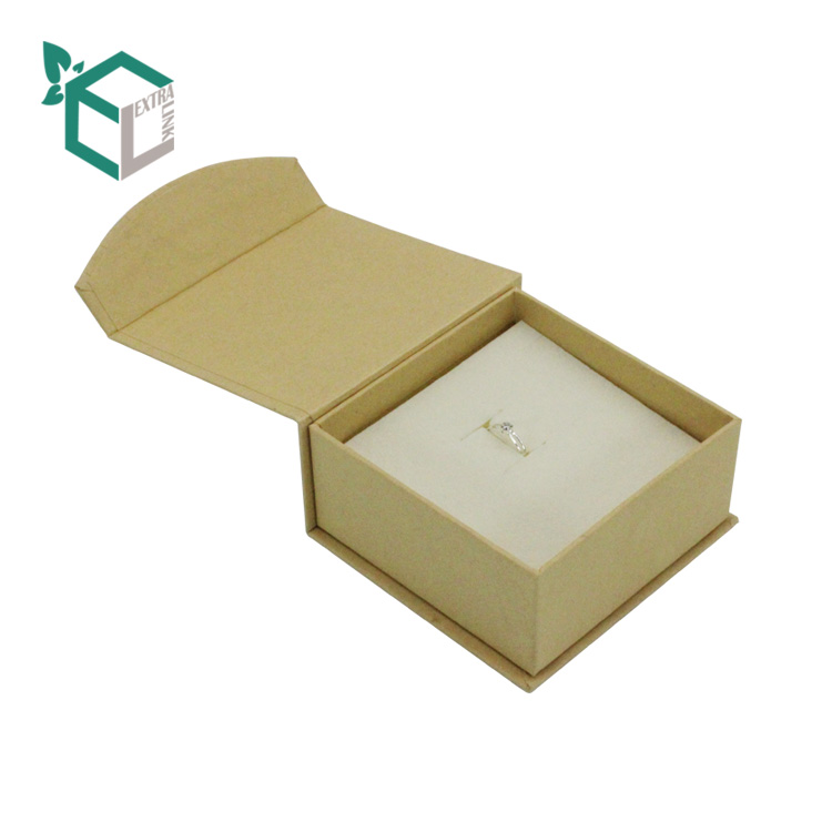 Wholesale Low MOQ Custom Logo Flap Boxes Jewelry Gift Paper Packaging Lovely Carton Ring Box