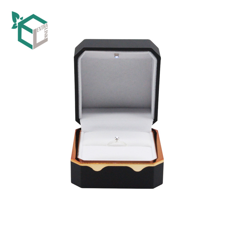 Handmade Custom Ring Foil Stamping Packaging Led Jewelry Light Box