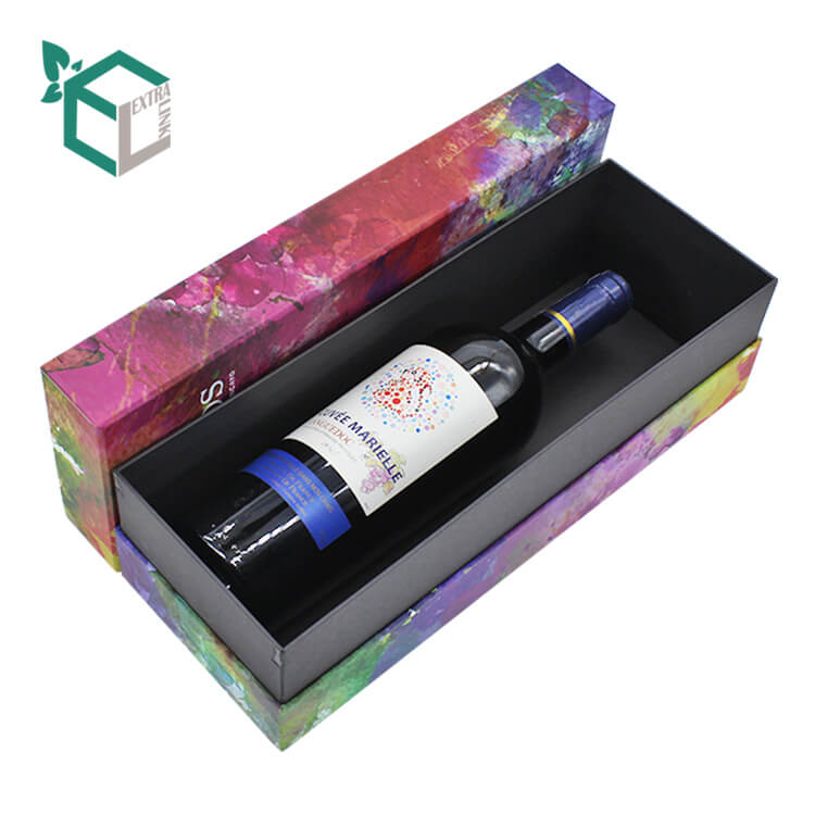 China Supplier Customized Luxury Cardboard Paper Packaging Gift Box Glass Bottle Paper Red Wine Packing Boxes