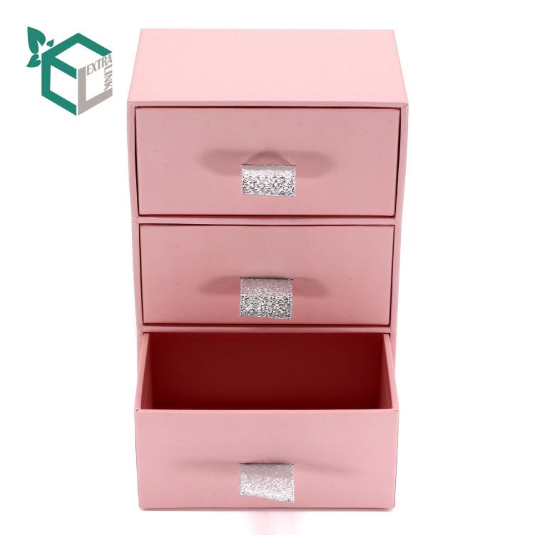 Factory White Gift Boxes Paper Packaging 3 Layer Storage Box Organizer For Jewelry Drawer Box