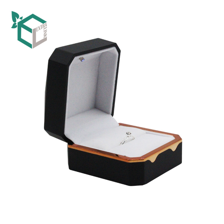 Handmade Custom Ring Foil Stamping Packaging Led Jewelry Light Box