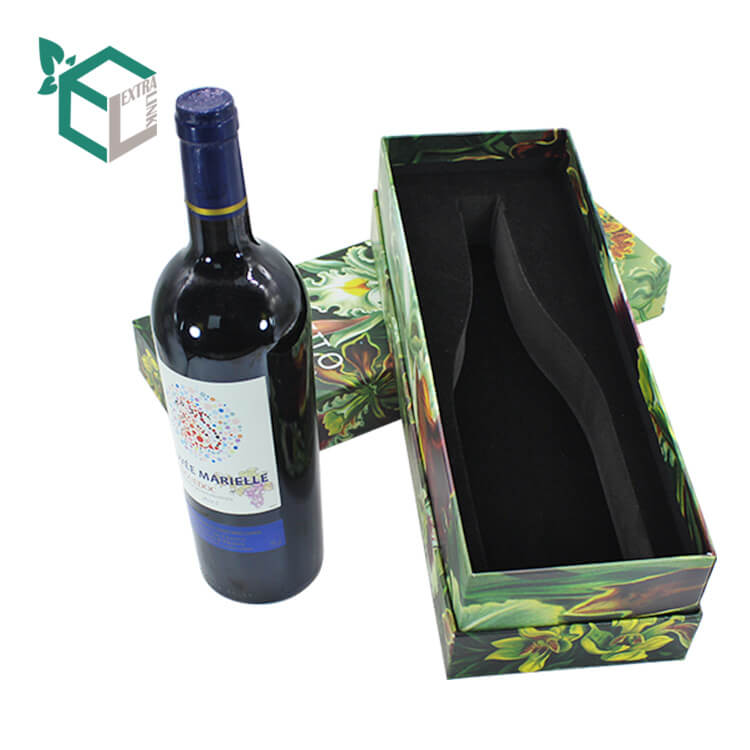 China Supplier Customized Luxury Cardboard Paper Packaging Gift Box Glass Bottle Paper Red Wine Packing Boxes