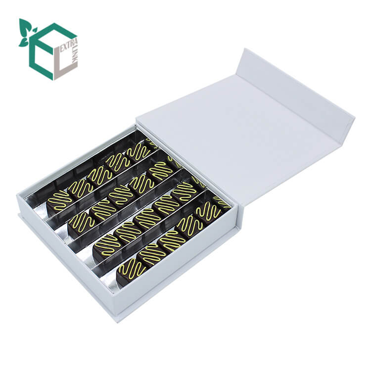 Custom Luxury Paper With Magnetic Dividers Chocolate Packaging Boxes